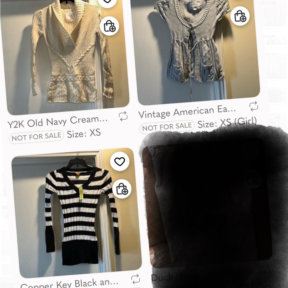 Lot of 3 Vintage Y2K Girls Sweater -XS, Copper Key, American Eagle, Old Navy